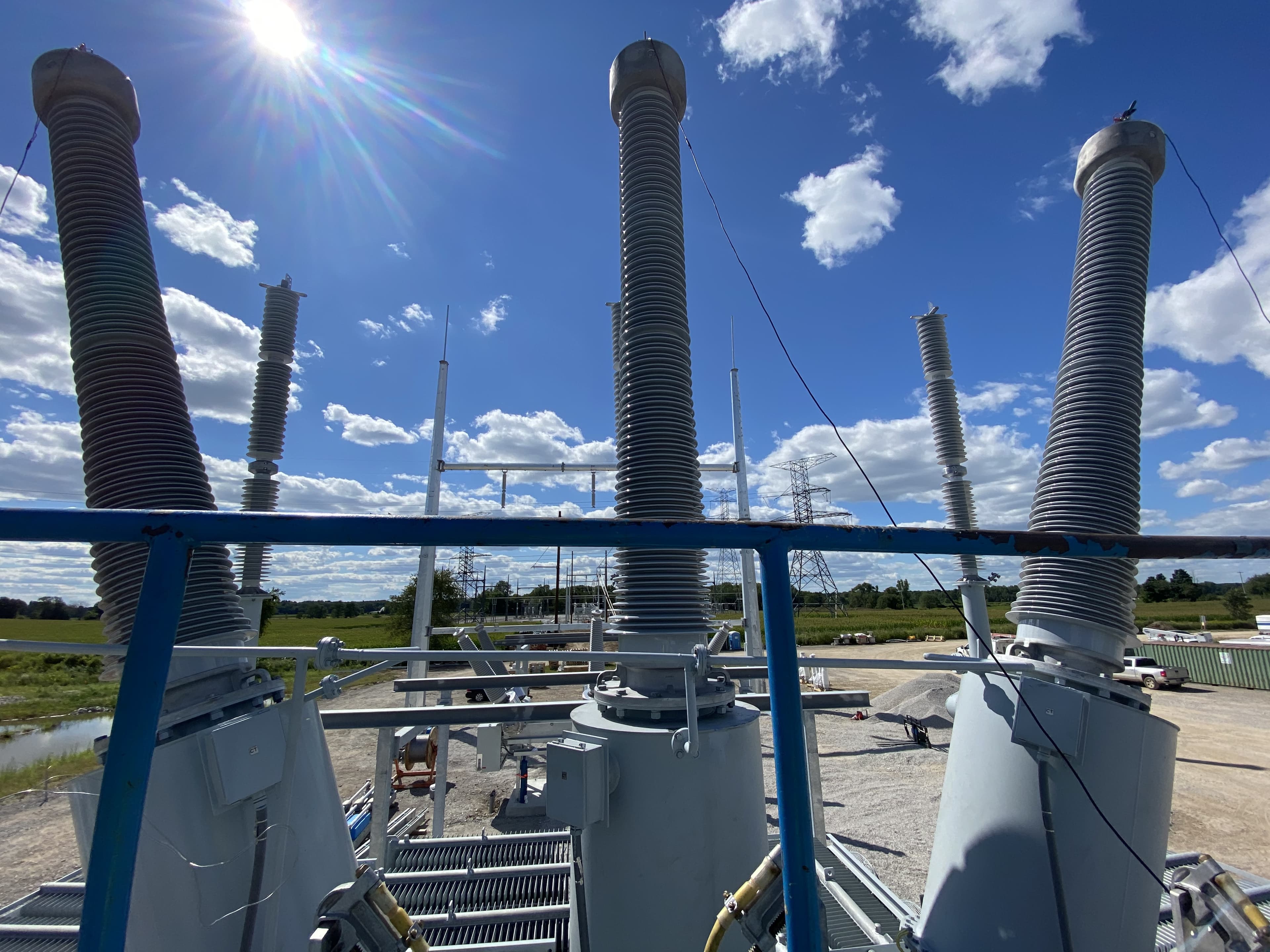 ClarkTE crew on a high-voltage substation
